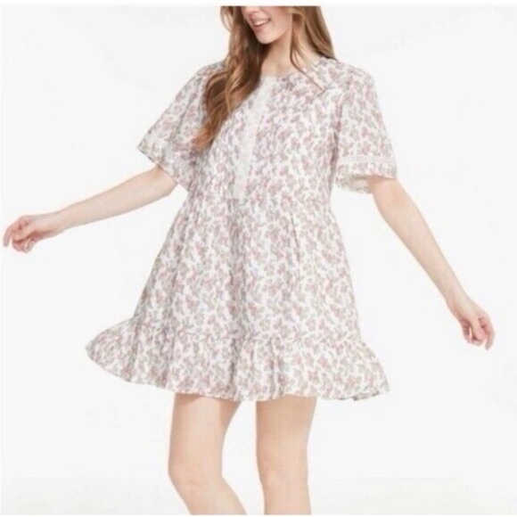 Jillian Harris Dresses & Skirts - Jillian Harris X Joe Fresh Tiered Cotton Floral Mini Dress - Size Medium